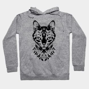 Cute Cat Illusion Design, Funny Cat Lover Gift Idea Hoodie